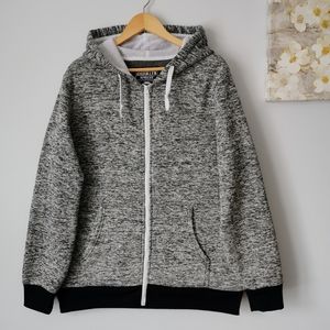 Brooklyn XPress Men's full-zipper hoody black gray